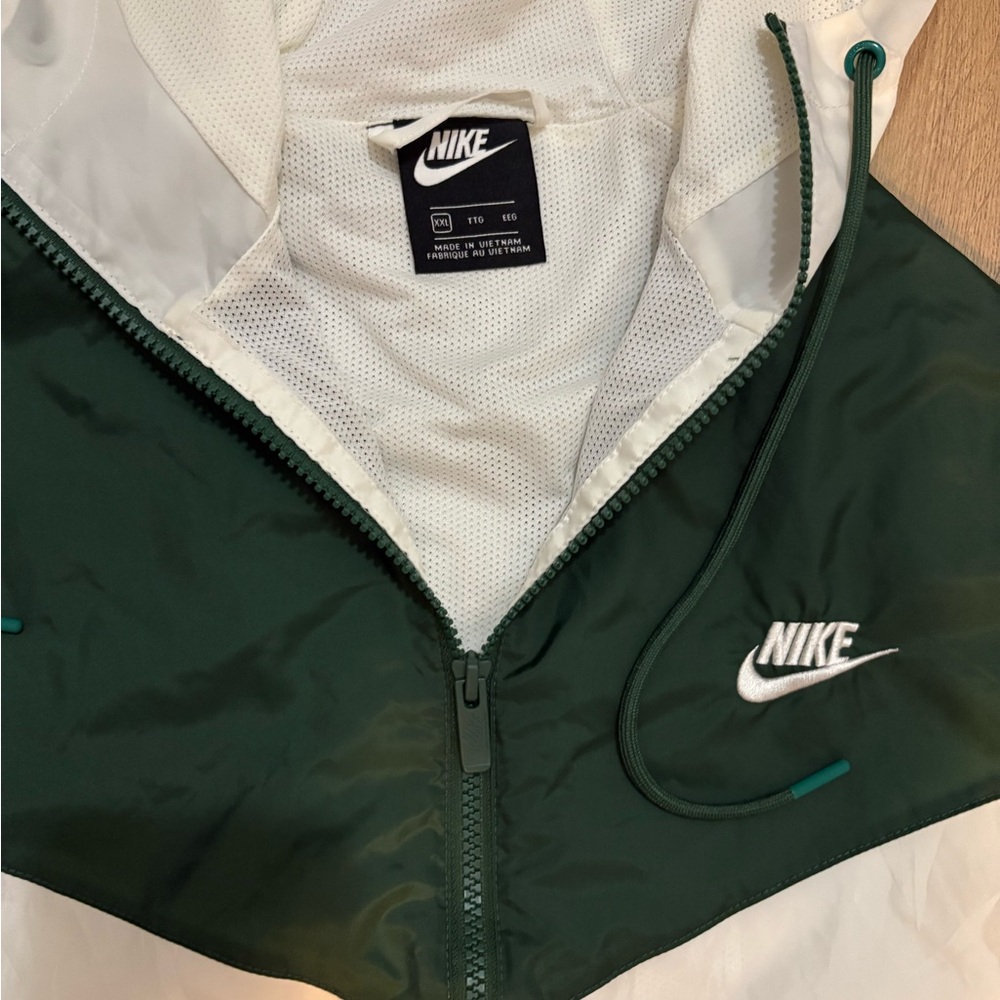 Nike Sportswear Windrunner Men's Full-Zip Jacket, XXL, Green/White, Hooded - Picture 2 of 6
